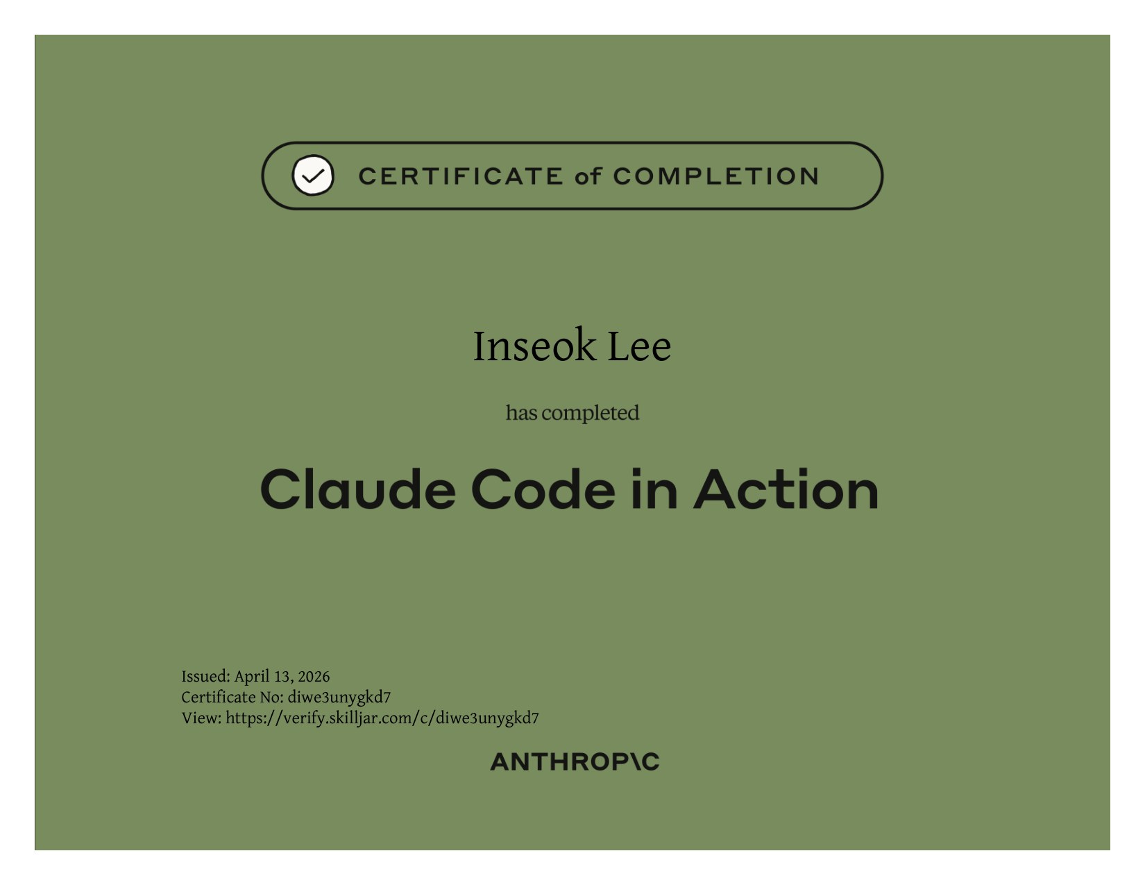 Claude Code in Action — certificate 1